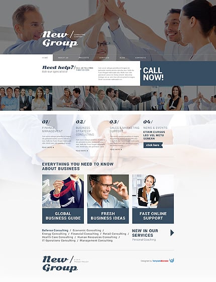 Kit Graphique #54599 Groupe Business Wordpress 3.x - WordPress main photoshop screenshot