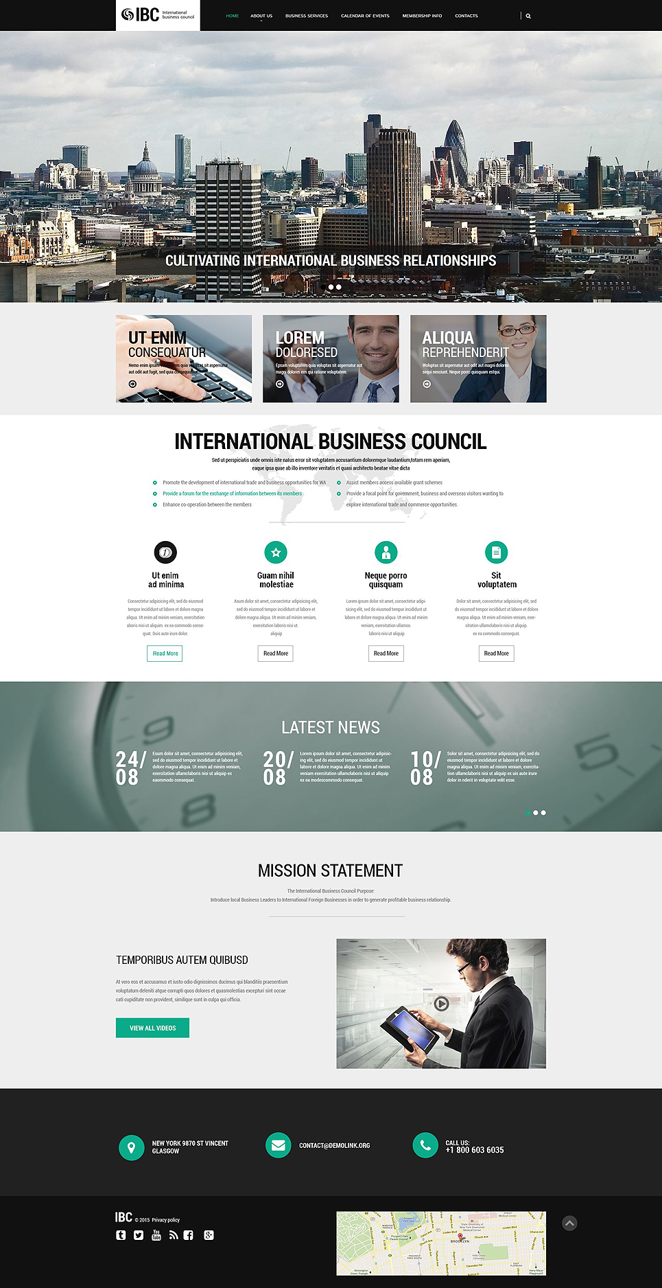 Business Council Website Template New Screenshots BIG