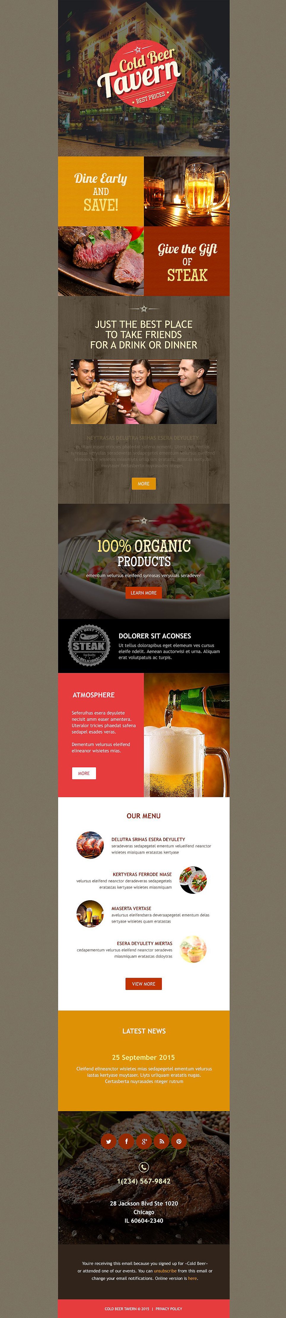 Cafe and Restaurant Responsive Newsletter Template New Screenshots BIG