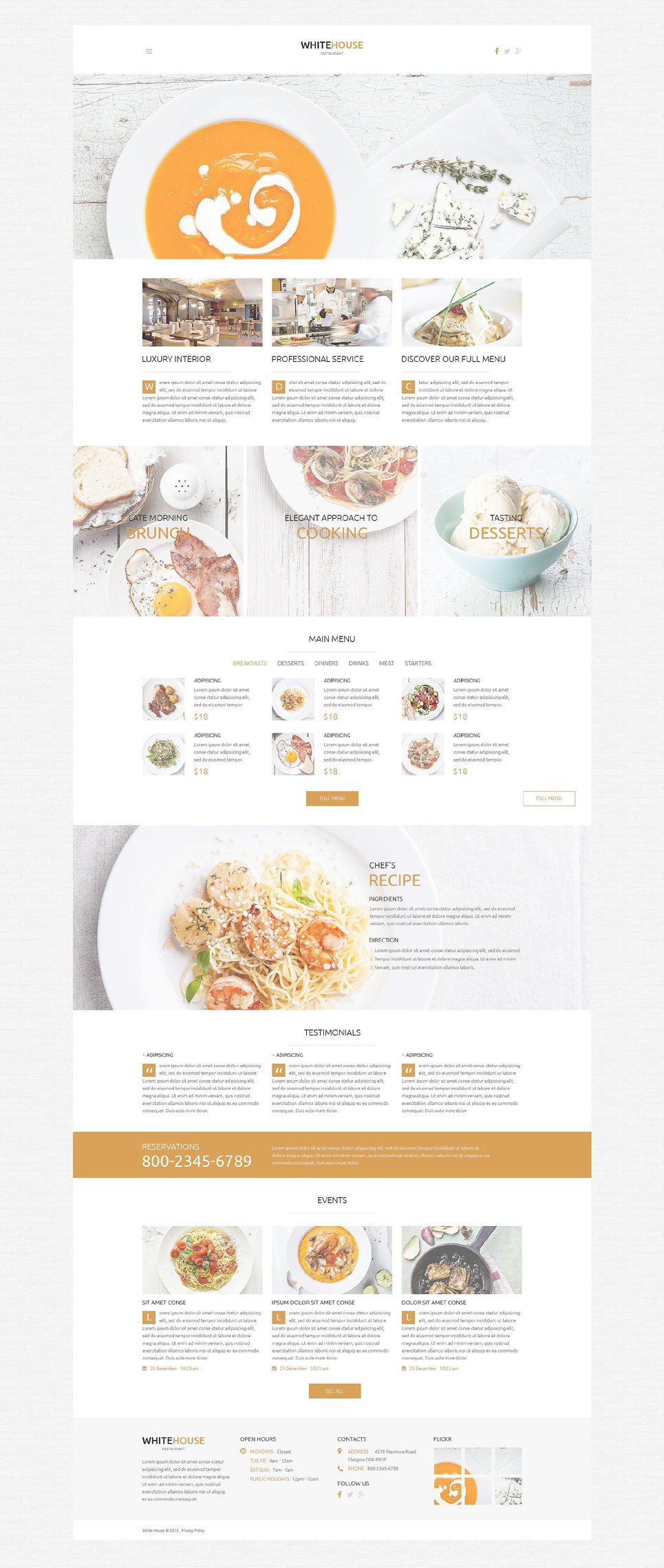 Cafe and Restaurant WordPress Theme New Screenshots BIG