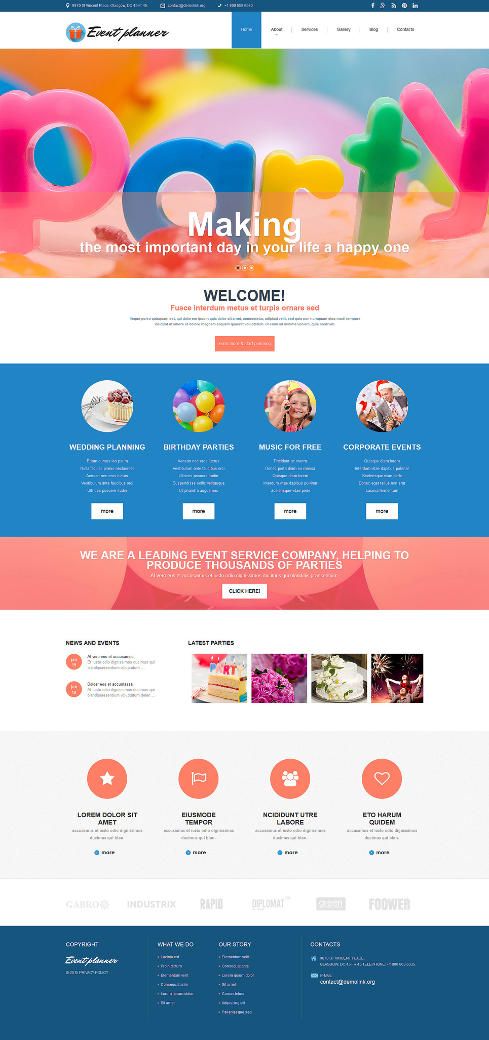 Event Planner Responsive Joomla Template New Screenshots BIG