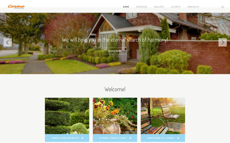 Exterior Design Responsive Website Template