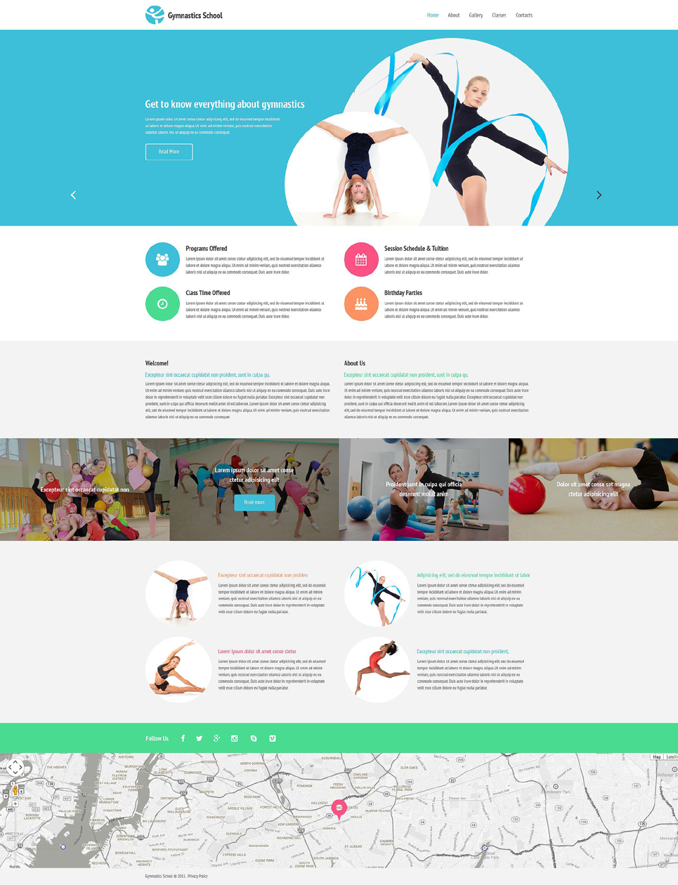 Gymnastics School Website Template New Screenshots BIG