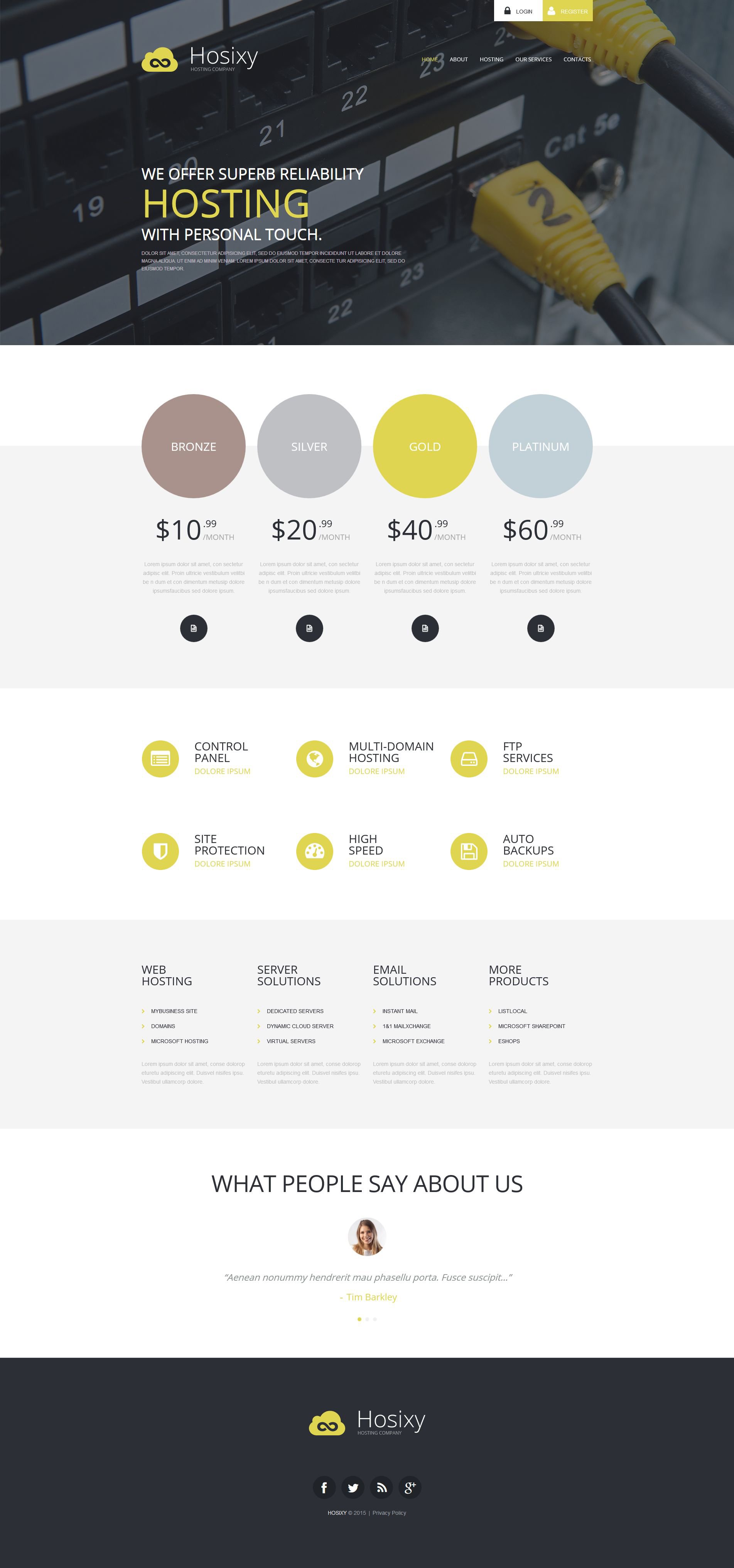 Hosting Company WordPress Theme - screenshot
