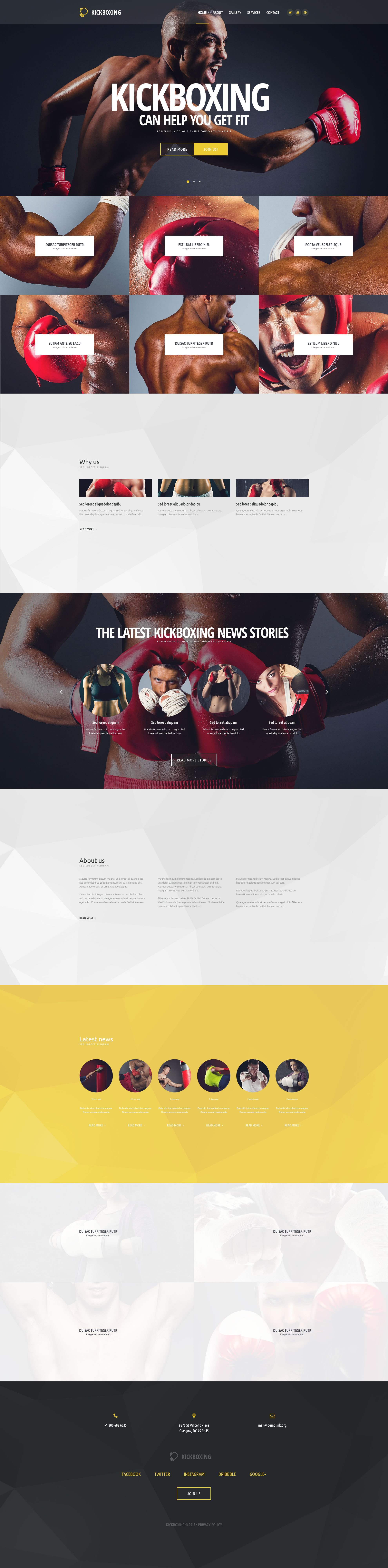 "Kickboxing" modèle web adaptatif #54569