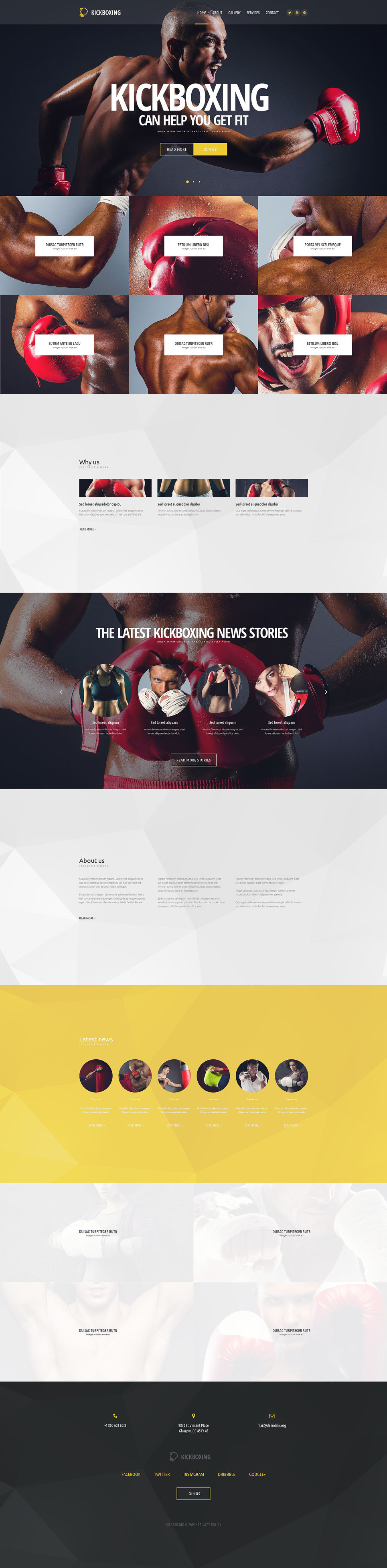 Kickboxing Website Template New Screenshots BIG