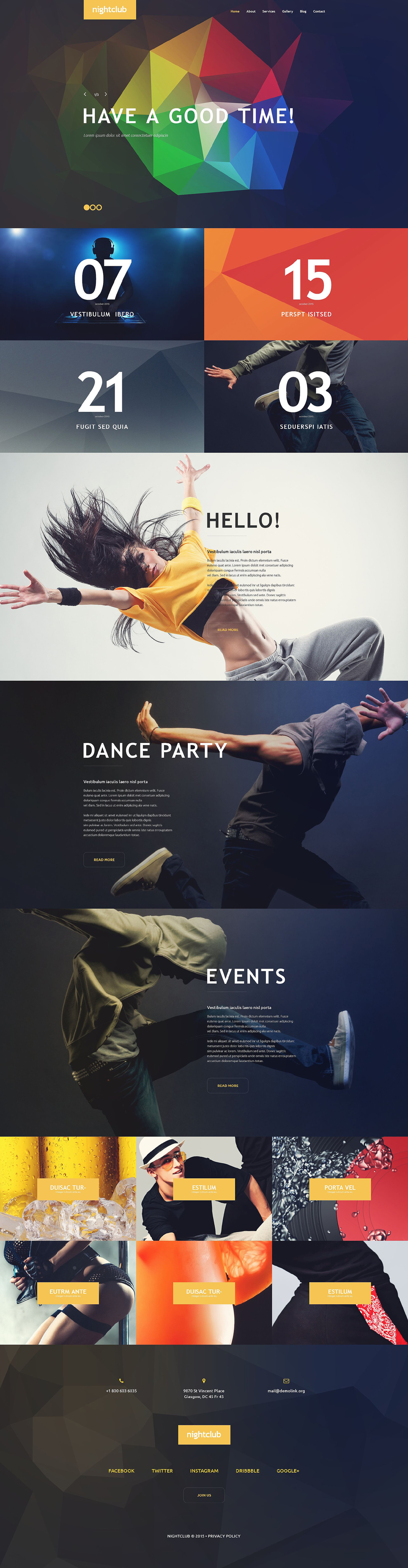 Night Club WordPress Theme New Screenshots BIG