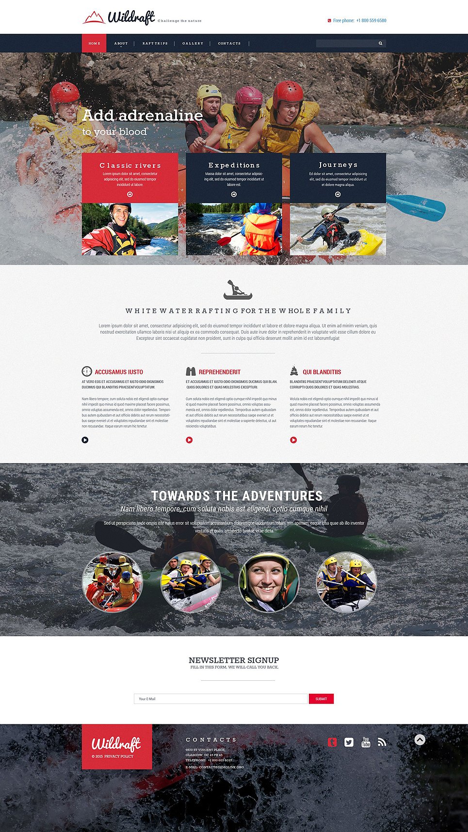 Rafting Responsive Website Template New Screenshots BIG