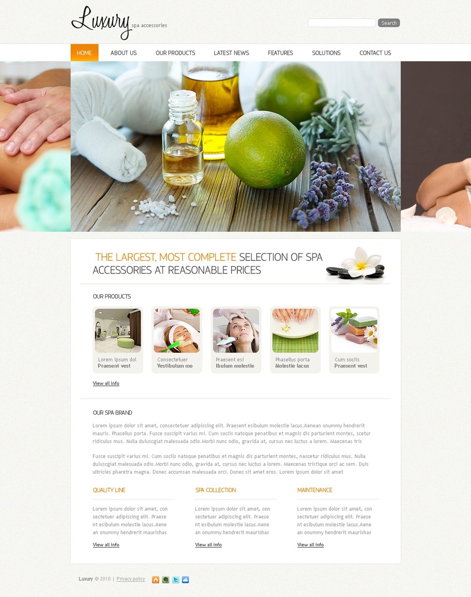 Spa Accessories PSD Template New Screenshots BIG