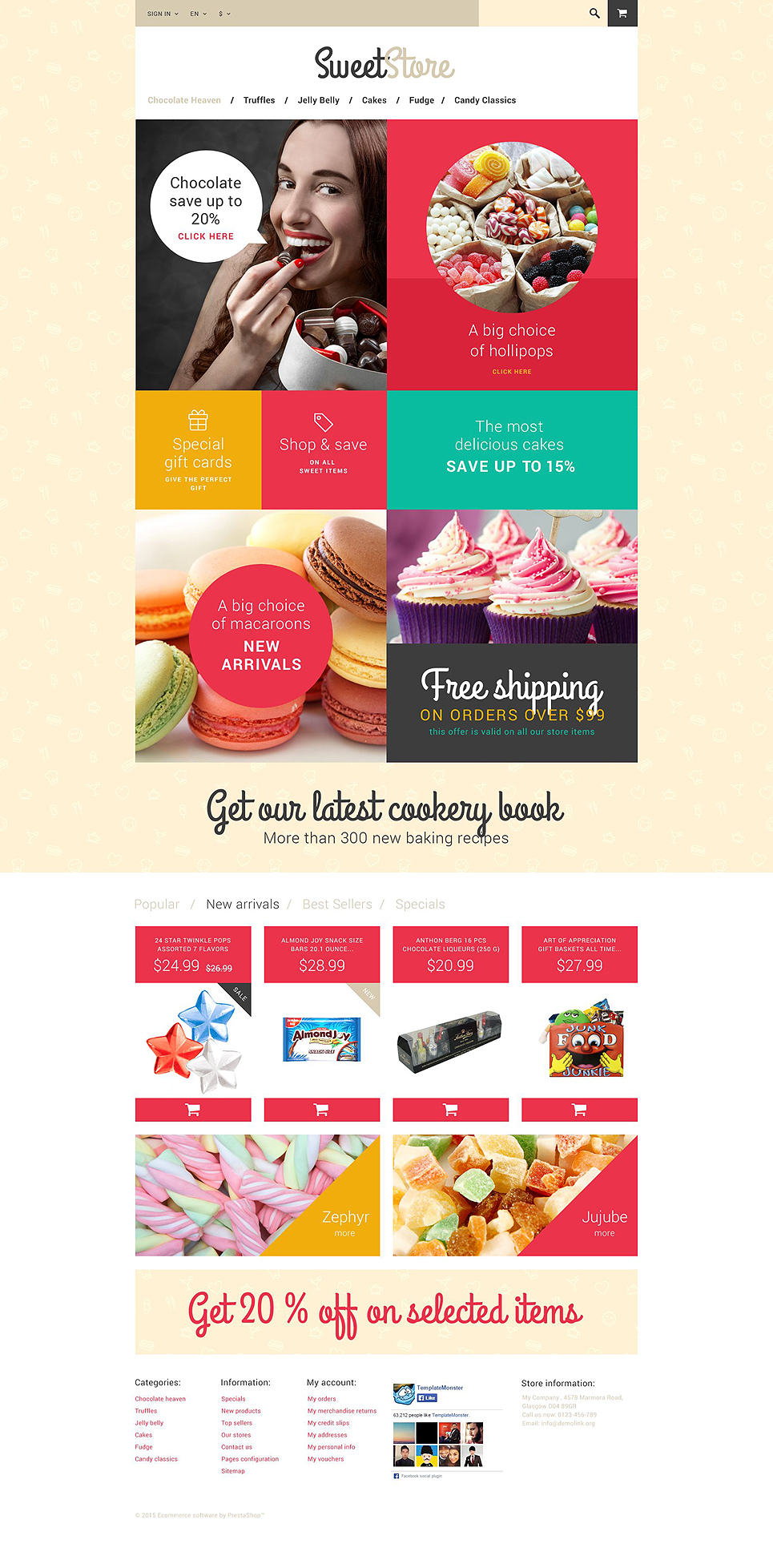 Sweetie PrestaShop Theme New Screenshots BIG