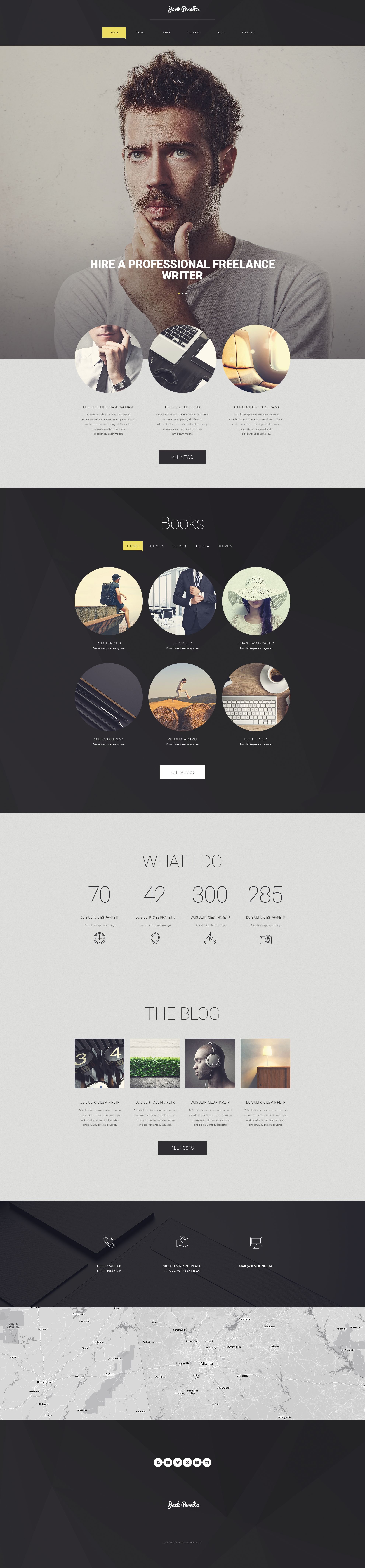 Tema De WordPress "Freelance Writer" #54585 - captura de pantalla