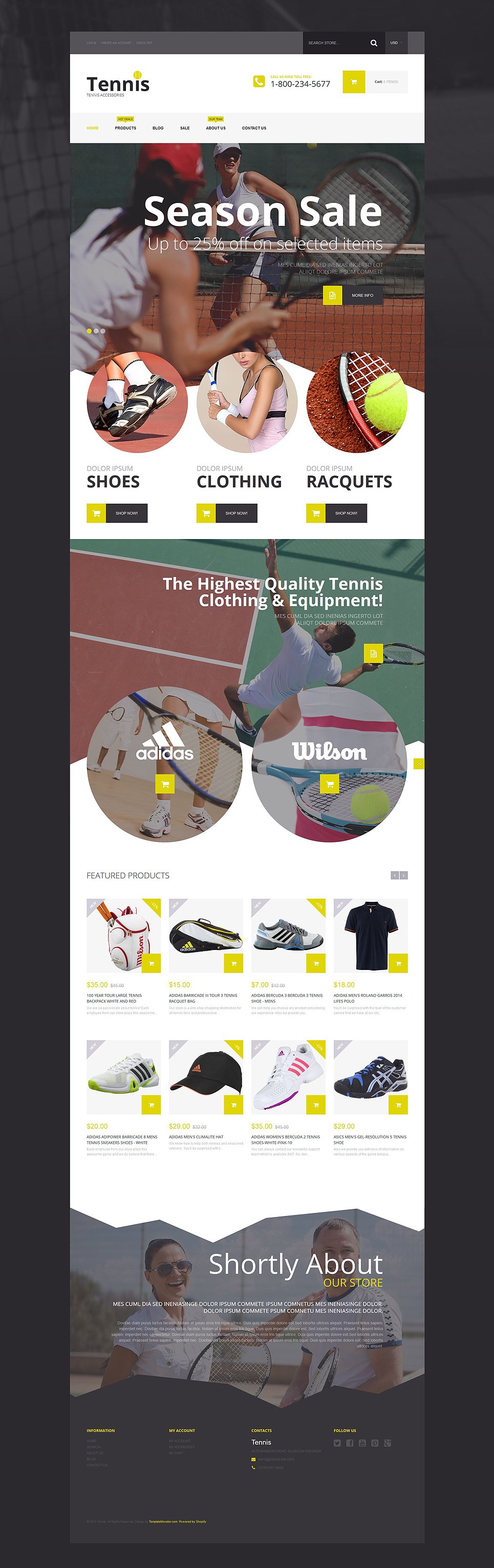 Tennis Accessories Shopify Theme New Screenshots BIG