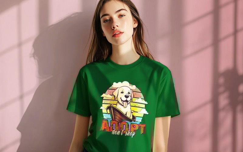 Dog Rescue Digital Shirt Design T-shirt