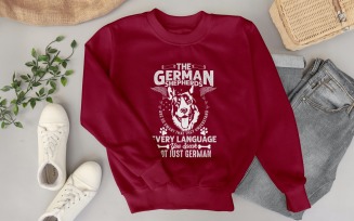 German Dog Lover Digital Shirt Design