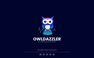 Gradient Modern Owl Logo Design 321