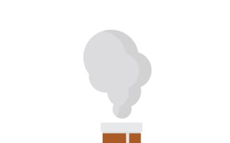 House Chimney Cartoon Vector Icon for Web Design