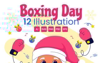12 Boxing Day Sale Vector Design Illustration