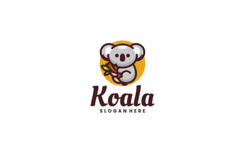 Mascot Modern Koala Logo Design Logo Template