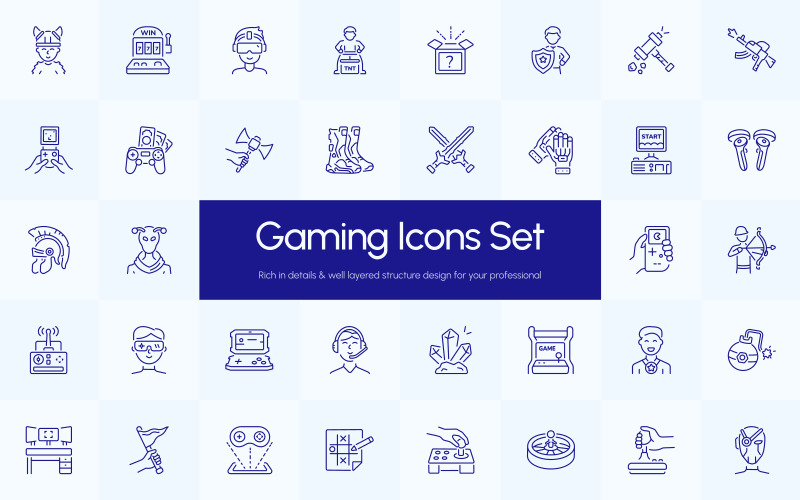 Modern Gaming Icons Collection Icon Set