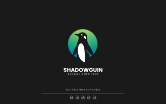 Silhouette Penguin Logo Design