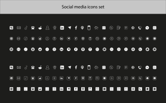 Social media icons set design template