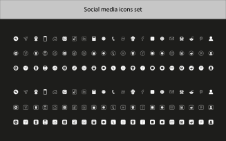 Social media icons Template set