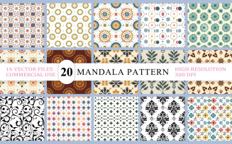 Vintage Decorative Tile Pattern | Elegant Geometric Floral Pattern | Mandala Seamless Pattern