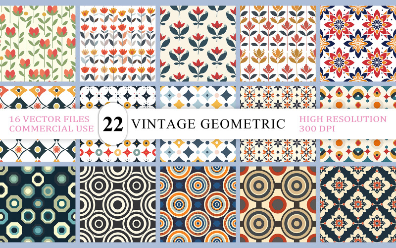 Classic Ornamental Tile Pattern | Elegant Geometric Ornate Pattern | Floral Seamless Pattern Background