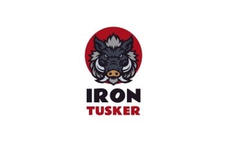 Mascot Modern Pig Logo Design