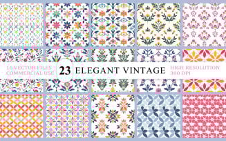 Ornamental Mandala Seamless Pattern Bundle | Elegant Geometric Floral Pattern | Vintage Decorative