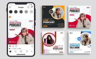 Podcast Live Talk Show Instagram Post Template Ver-1