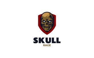 Skull Rage Mascot Logo Design