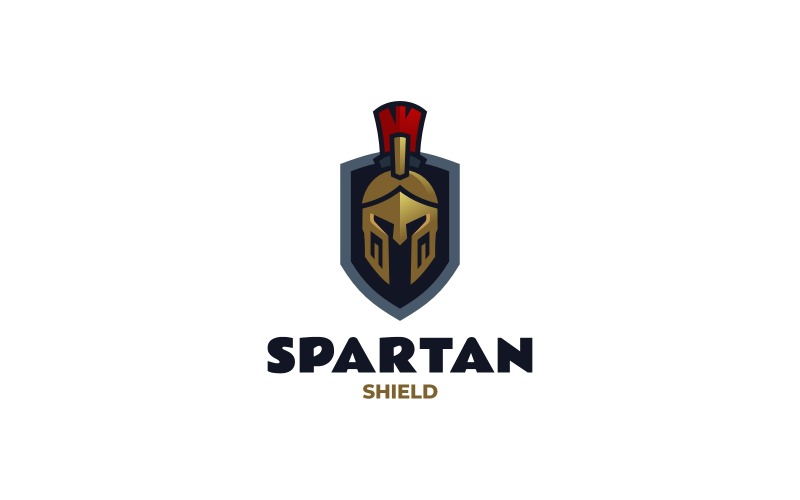 Spartan Shield Mascot Logo Design Logo Template