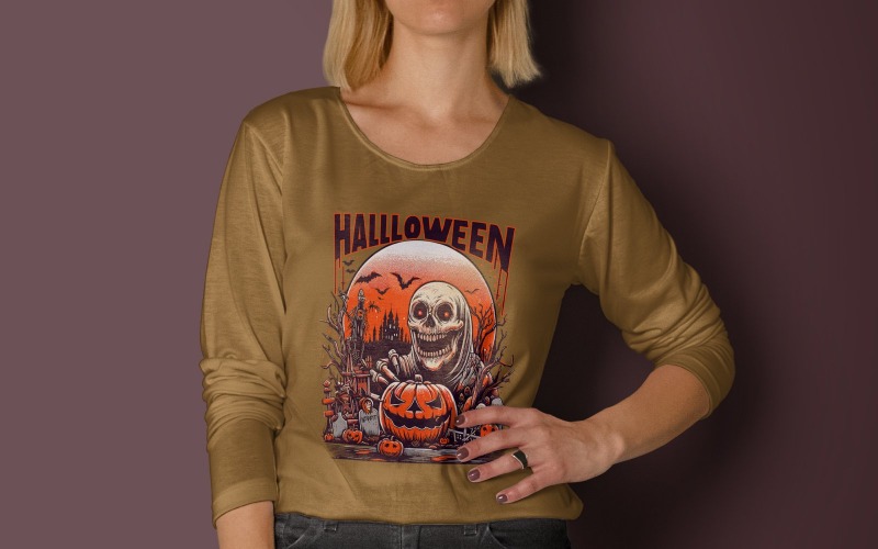 Haunted House Halloween Shirt Design T-shirt