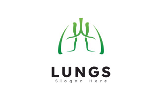 Lungs health logo icon vector illustration design 0