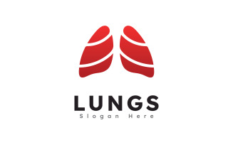 Lungs health logo icon vector illustration design 12