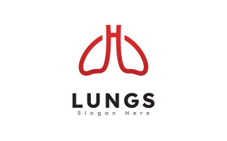 Lungs health logo icon vector illustration design 7