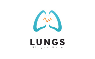 Lungs health logo icon vector illustration design 8