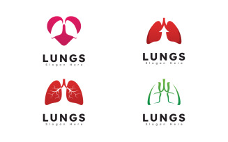 Lungs health logo icon vector illustration design13