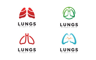 Lungs health logo icon vector illustration design15
