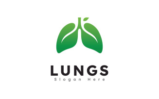 Lungs health logo icon vector illustration design1