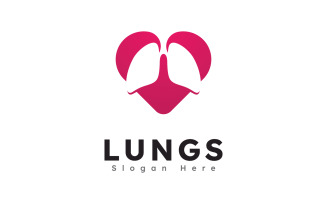 Lungs health logo icon vector illustration design2