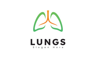 Lungs health logo icon vector illustration design3