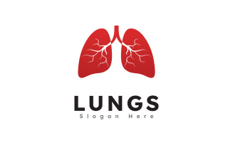 Lungs health logo icon vector illustration design5