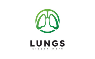 Lungs health logo icon vector illustration design