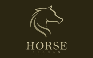 Abstract Horse Logo Symbol Design Illustration Vector v