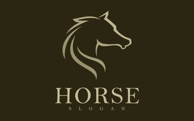 Abstract Horse Logo Symbol Design Illustration Vector v Logo Template