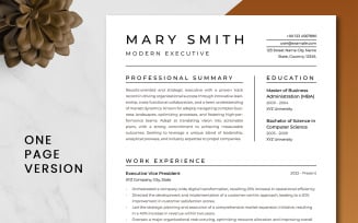 ATS Friendly Modern Executive Resume Template
