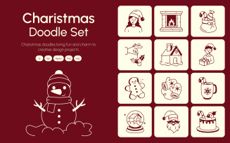 Christmas Drawing Illustration Set