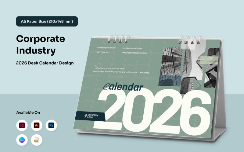 Clean Corporate Desk Calendar Planner